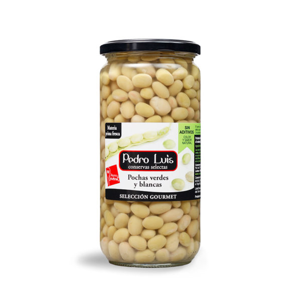Pochas verdes y blancas