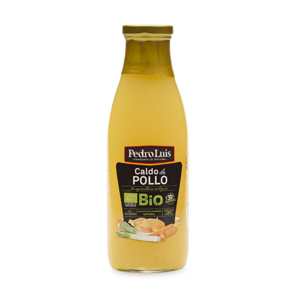 Caldo de pollo ecológico